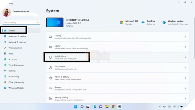 Cách tắt thông báo trên hệ thống Windows 11 4