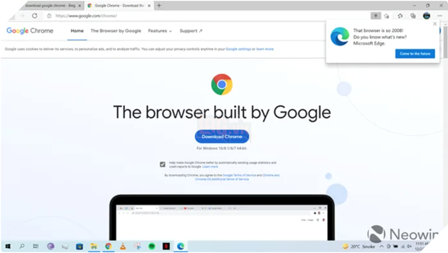 Microsoft Edge đang cố gắng ngăn mọi người tải xuống Google Chrome 3