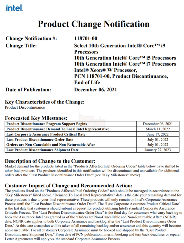 Intel ngừng cung cấp chip di động thế hệ 14nm & Core thế hệ thứ 10 2