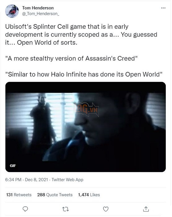 Game Splinter Cell thế giới mở được cho là đang phát triển tại Ubisoft 2