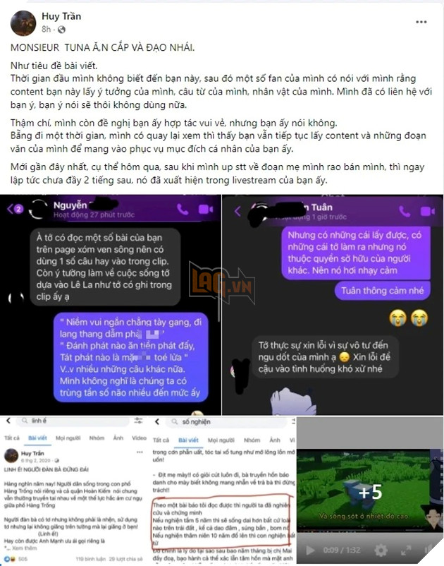 Monsieur Tuna là ai ? Nam Streamer bị tố đạo nhái trắng trợn nội dung của một KOLs nổi tiếng 3