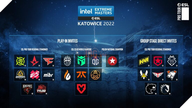 Danh sách các đội tuyển tham dự giải đấu CS:GO IEM Katowice 2022 2