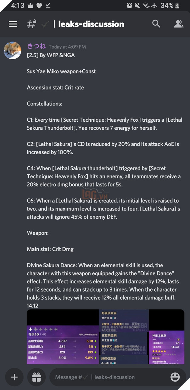 Genshin Impact: Leaker hé lộ chi tiết bộ kĩ năng của Yae Miko, 6 Cung mệnh và vũ khí Trấn 3