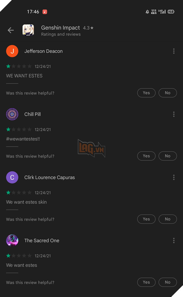 Genshin Impact lại bị bão Review 1 Sao từ cộng đồng Mobile Legends Bang Bang chẳng với lý do gì 3