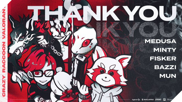 Crazy Racoon giải tán gần như toàn bộ đội hình Valorant của mình trước mùa giải mới