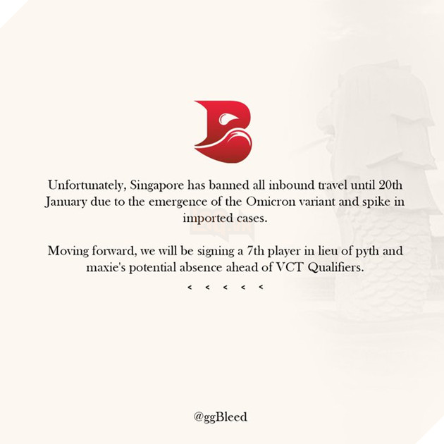 Hai tuyển thủ Valorant không thể thi đấu cùng đội tuyển của mình do cấm nhập cảnh