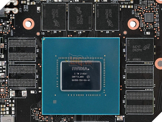 Cận cảnh GPU GA106 mới được tích hợp trên card đồ họa NVIDIA GeForce RTX 3050 3