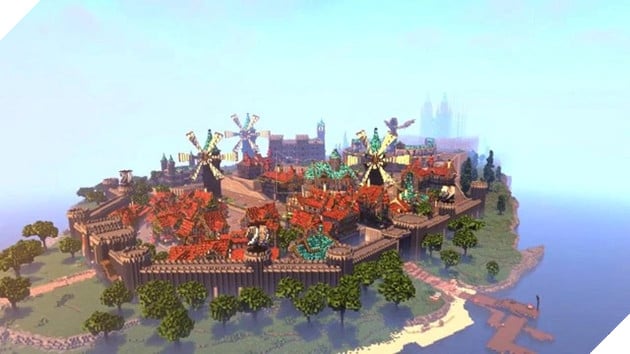 Một nhóm game thủ dành 400 giờ để tạo lại Mondstadt của Genshin Impact ngay trong Minecraft 2