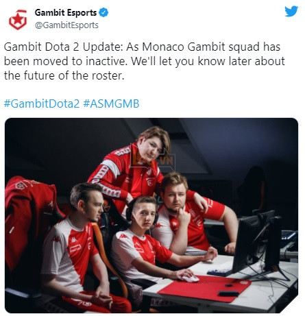 Đội tuyển Dota 2 AS Monaco Gambit chuyển sang trạng thái không hoạt động sau rất nhiều thất bại 2
