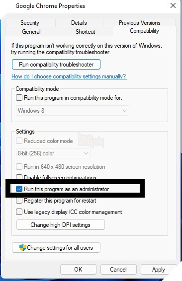 Cách luôn mở ứng dụng với Quyền Admin trên Windows 11 4