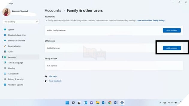 Hướng dẫn cách thiết lập tài khoản Guest trên Windows 11 5
