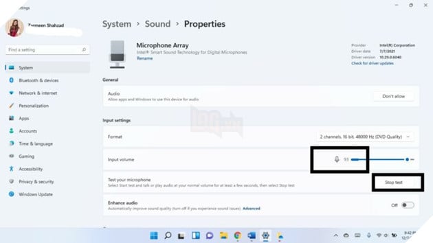 Hướng dẫn cách kiểm tra micrô trên máy Windows 11 5