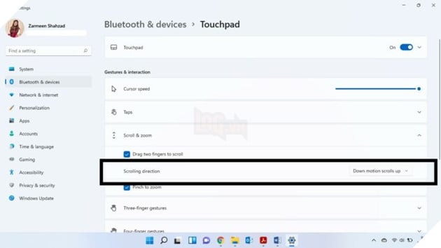 Cách đảo ngược hướng di chuyển chuột và touchpad trên máy tính Windows 11 5