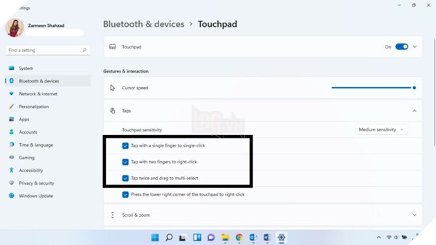 Cách tắt tính năng Tap to Click trên laptop Windows 11 6