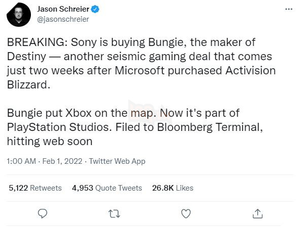 Nối gót Microsoft, Sony gây sốc mua luôn cha đẻ Halo và Destiny 2