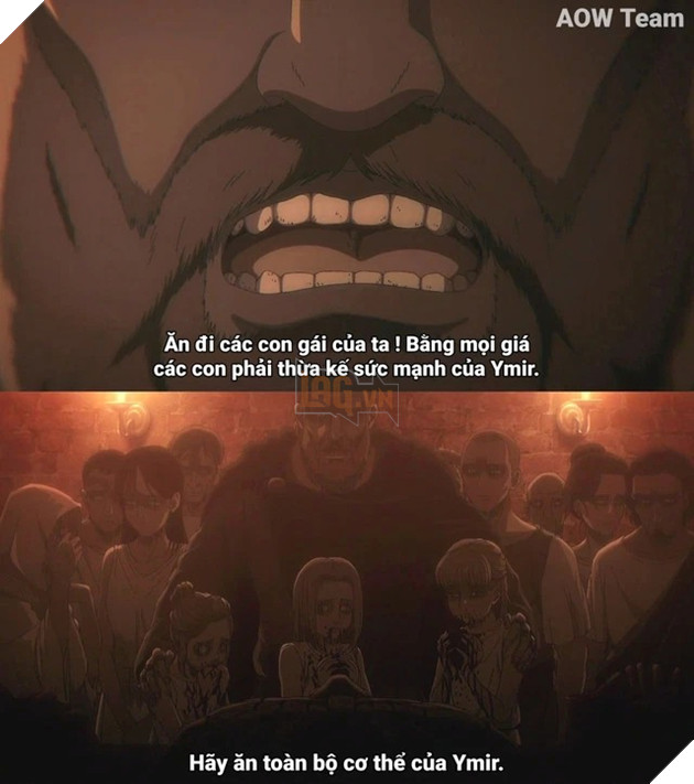 Người hâm mộ không khỏi dâng tràn cảm xúc khi chức kiển Thủy Tổ Ymir bị ăn tươi nuốt sống