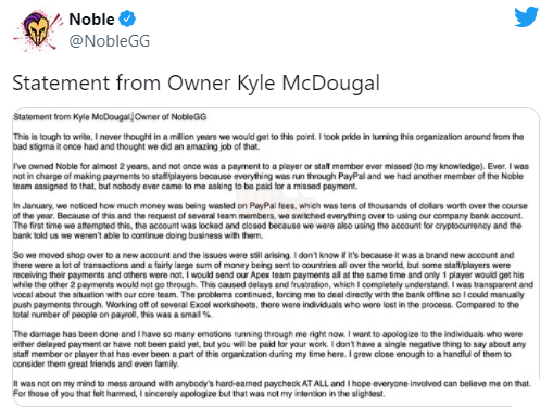 Noble Esports không trả lương cho nhân viên khiến hàng loạt nhân sự rời bỏ tổ chức 2