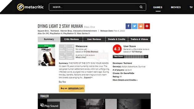 Dying Light 2 nhận được rất nhiều đánh giá tiêu cực vì không ủng hộ nó .... Ý 2