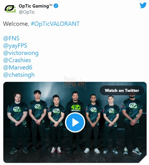 Đội hình Valorant của Envy chính thức đổi tên thành Optic Gaming 2