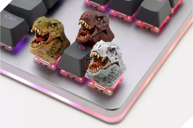 Keycaps mô hình khủng long này sẽ giúp game thủ bỏ đi thói quen đập bàn phím khi thua game