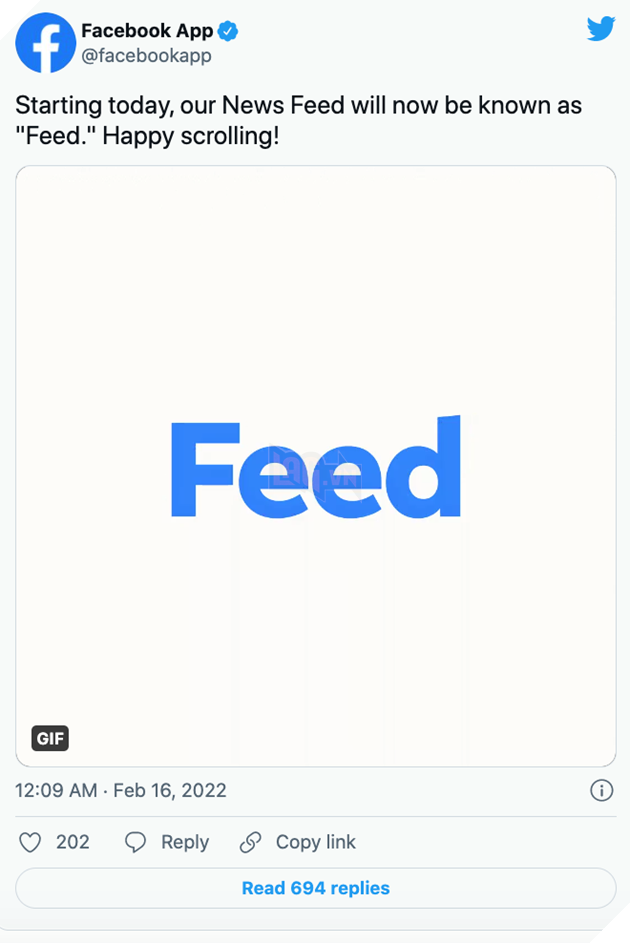 Sau hơn 15 năm Facebook đã đổi tên danh mục News Feed của mình  2