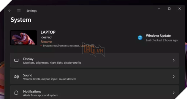 Microsoft thử nghiệm tính năng cảnh báo người dùng thiếu sót về phần cứng WIndows 11 3