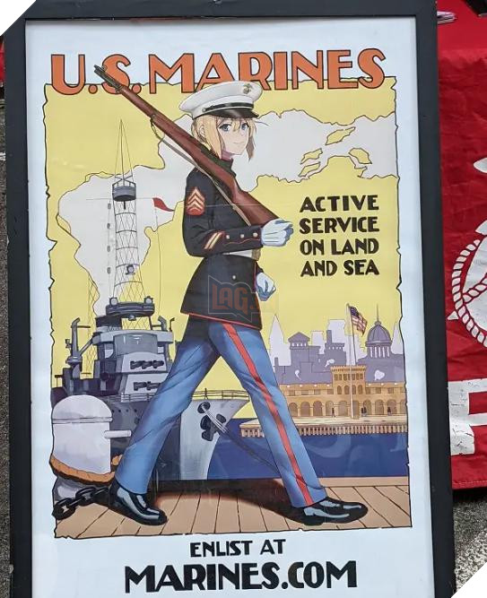 thủy quân lục chiến hoa kỳ dùng waifu nhật bản tuyển quân