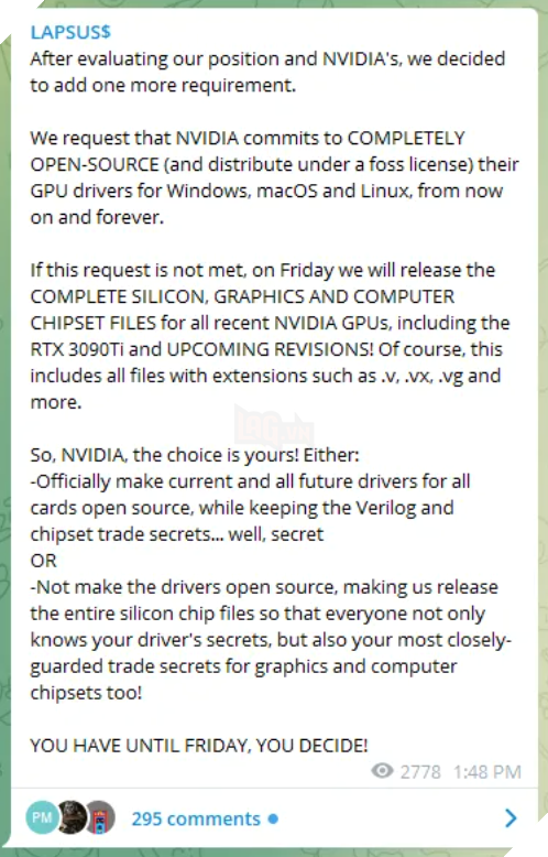 Nvidia cho biết 'thông tin mật' của công ty đang bị hacker rò rỉ 2