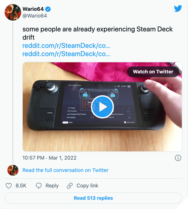 Nhiều người chơi Steam Deck phát hiện lỗi Trôi cần analog sau vài giờ sử dụng 2