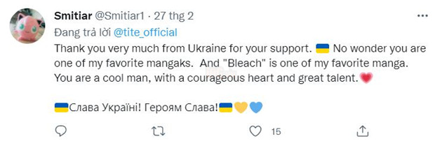 tác giả bleach ủng hộ ukraine