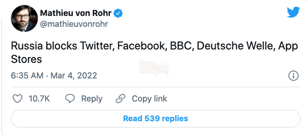 Nga chặn các nền tảng mạng xã hội, sau khi bị kênh truyền hình nước nhà bị cấm cửa  2