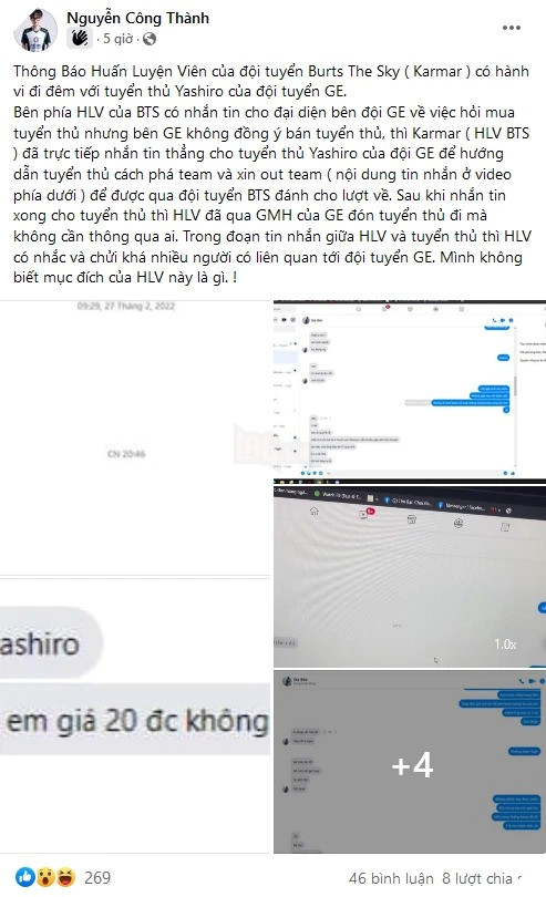 LMHT: HLV của SKY bị tố đi đêm với một tuyển thủ thuộc VCS B, hướng dẫn tuyển thủ cách phá đội để out team 3