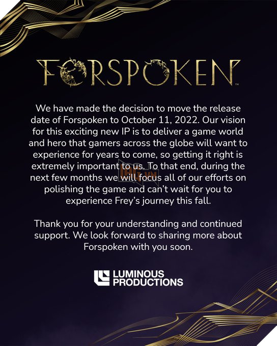 Forspoken sẽ bị dời lịch phát hành tới tháng 10 năm nay