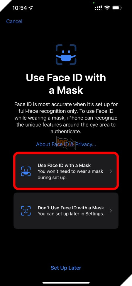 Hướng dẫn cách mở khoá iPhone bằng Face ID khi đeo khẩu trang 2
