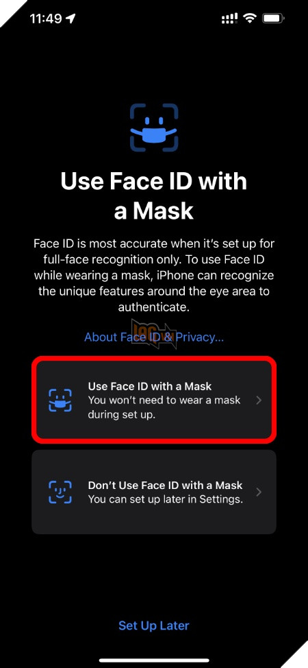 Hướng dẫn cách mở khoá iPhone bằng Face ID khi đeo khẩu trang 4