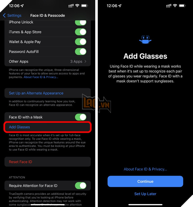 Hướng dẫn cách mở khoá iPhone bằng Face ID khi đeo khẩu trang 6