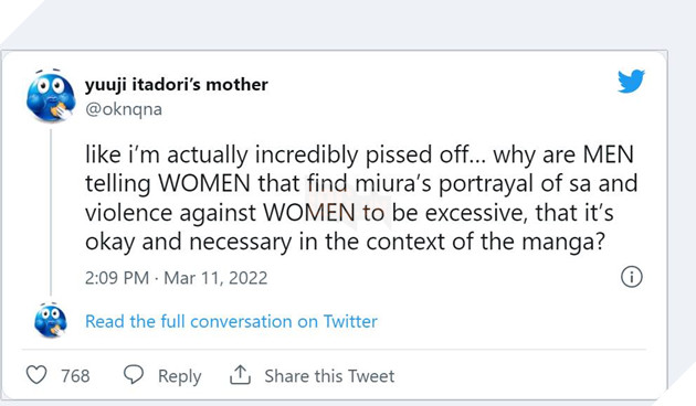 berserk bị chỉ trích