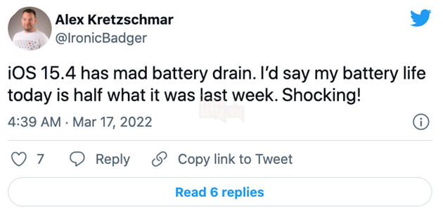 Sau khi cập nhật iOS 15.4, nhiều người dùng phàn nàn vì lỗi dung lượng, iPhone ngốn pin 2