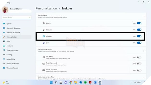 Cách ẩn widget thời tiết trên Windows 11 4