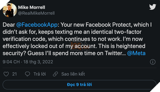 Meta khóa người dùng Facebook vì không bật tính năng bảo mật 3