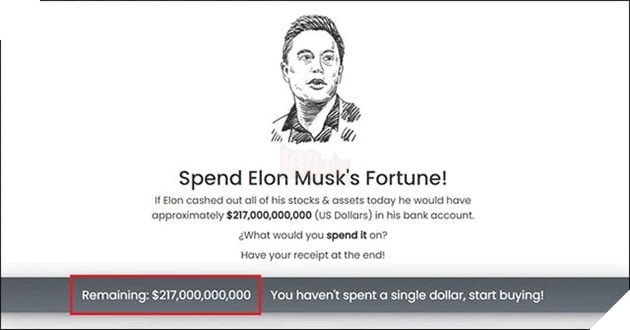 Xuất hiện trang web cho bạn giả lập tiêu 217 tỷ USD của tỷ phú Elon Musk 2