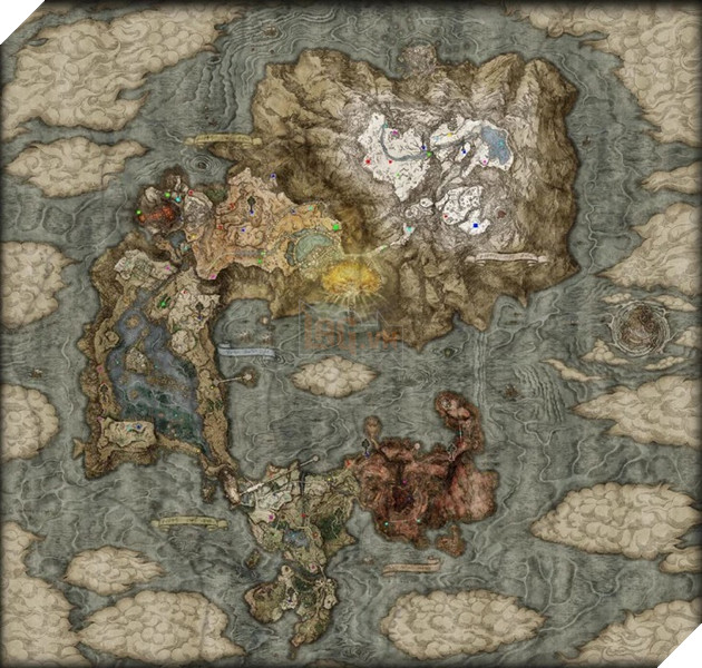 Game thủ Elden Ring chia sẻ một bản đồ đánh dấu vị trí của tất cả các boss thế giới