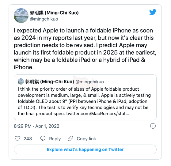 Apple đang thử nghiệm iPhone/ iPad màn hình gập dự kiến được ra mắt vào năm 2025 2