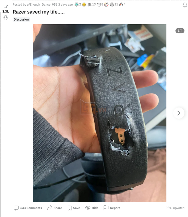 Tai nghe Razer Kraken được cho là có khả năng chống đạn và cứu sống một game thủ  2