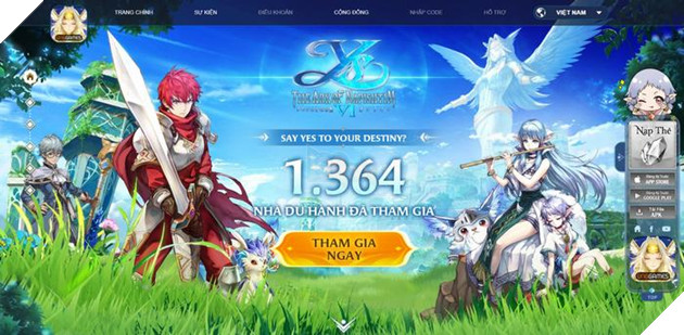 Bất ngờ mở trang đăng ký trước tại Việt Nam, Ys 6 Mobile - Hòm Napishtim đã làm dậy sóng cộng đồng game thủ