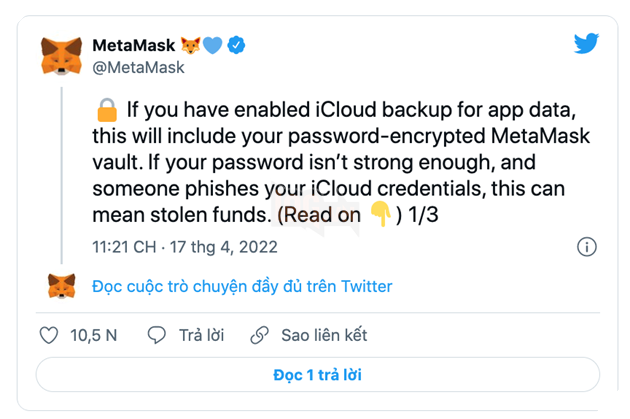 MetaMask cảnh báo người dùng Apple về các cuộc tấn công lừa đảo trên iCloud 2