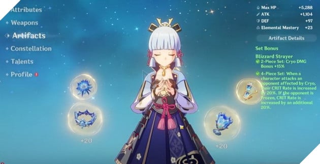 Genshin Impact: Tỷ lệ bạo kích là bao nhiêu cho Ayaka thì phù hợp nhất phiên bản 2.6 2