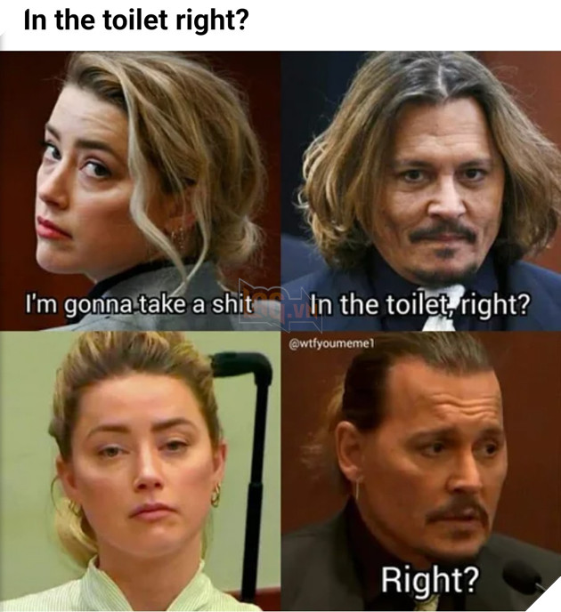 Amber Heard trên meme Johnny Depp