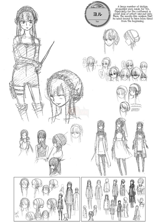 tạo hình ban đầu của gia đình forger spy x family