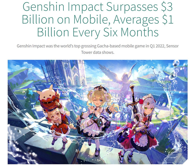 Genshin Impact đã vượt mốc doanh thu 3 tỷ USD nhờ Thần Sấm